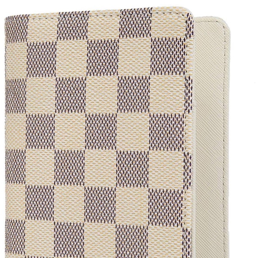 - LUX Cream checkered RFID Passport Holder …NEW - Picture 6 of 8